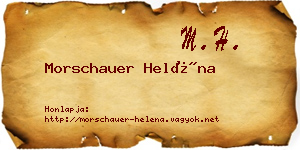 Morschauer Heléna névjegykártya